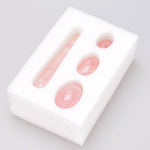 Drilled Rose Quartz Yoni Egg Wand SetYoni Eggs