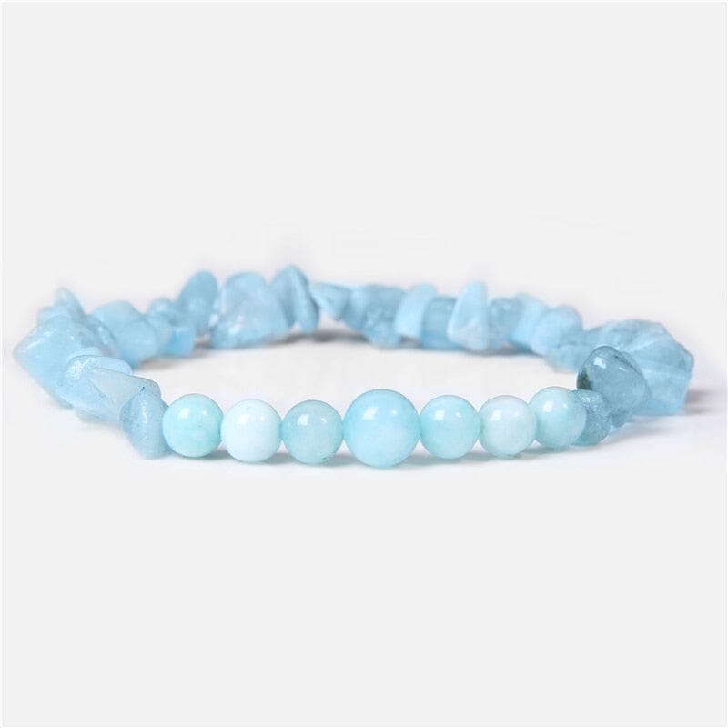 Natural Aquamarine Chip Crystal Beads BraceletBracelet