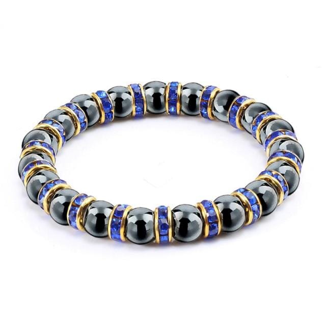 Classic Hematite Stone BraceletBraceletSapphire Blue