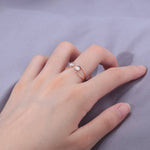 Minimalist White Fire Opal Adjustable RingRing