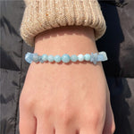 Natural Aquamarine Chip Crystal Beads BraceletBracelet