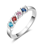 Personalized 4 Birthstones RingRing12