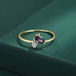 Purple Love Amethyst Heart RingRing