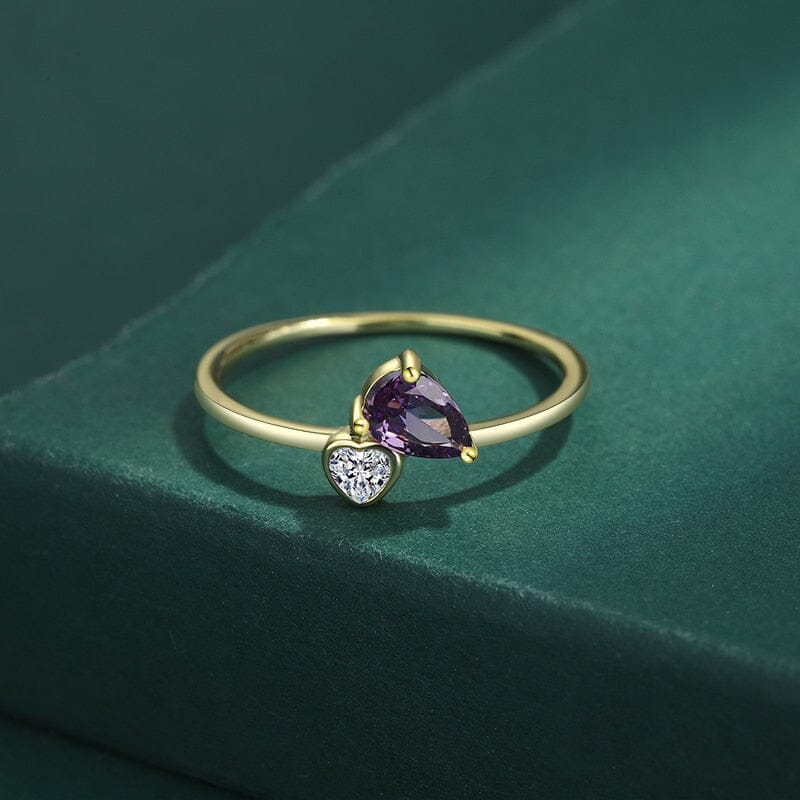 Purple Love Amethyst Heart RingRing