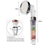 7 Chakra Natural Crystal Shower HeadHealing Crystal