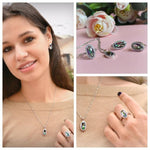 925 Silver Jewelry Set Rainbow Mystic TopazJewelry Set