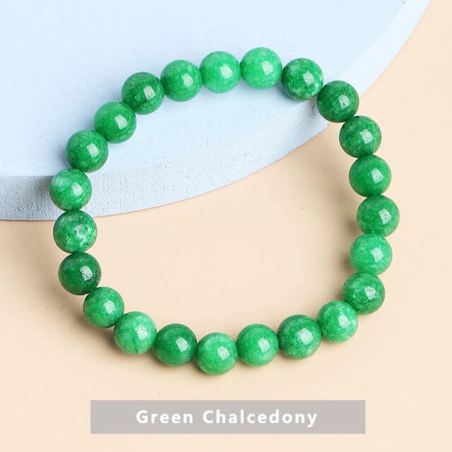 Natural Stone BraceletBraceletGreen Chalcedony