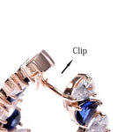 Pretty Modern CZ Sapphire Huggie Earrings - 925 Sterling SilverEarrings