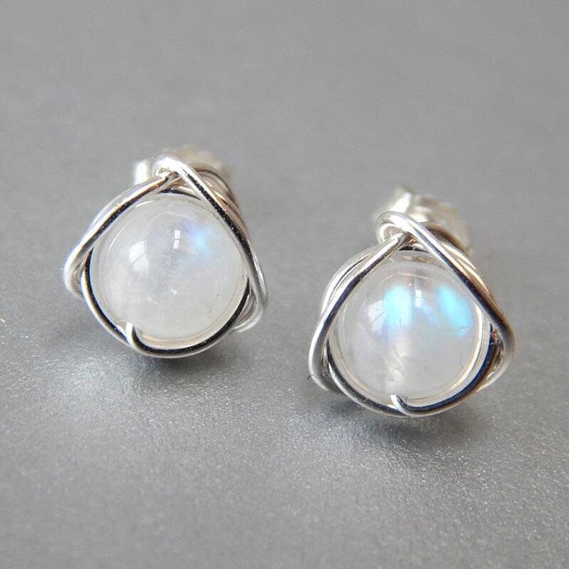 Mini Lantern Moonstone EarringsEarrings