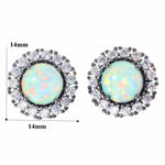 Green Fire Opal Stud EarringsEarrings