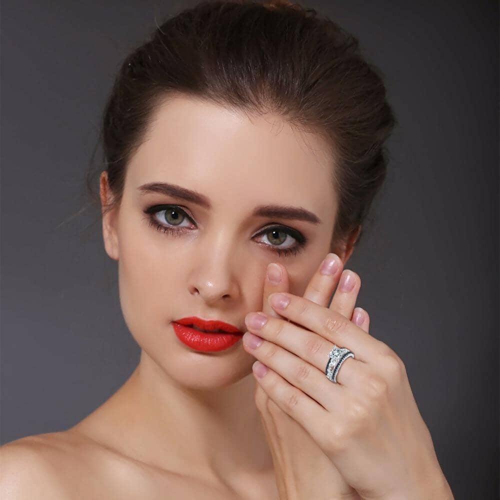 Diamond Crystal 925 Sterling Silver RingRing