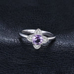Flower Natural Amethyst 925 Sterling Silver RingRing