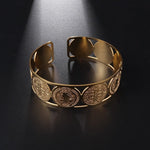 Stainless Steel Saint Benedict WWJD Adjustable Cuff BraceletBracelet