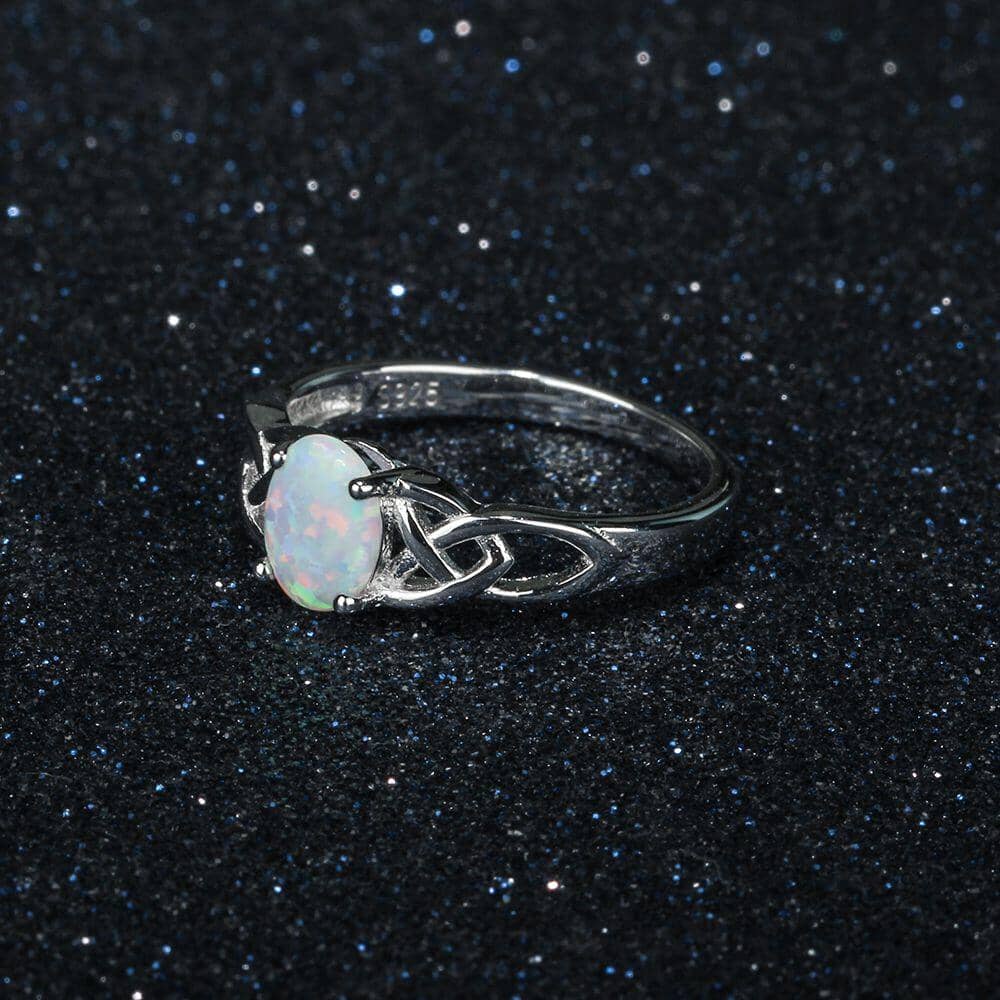 925 Sterling Silver Milky Opal RingRing