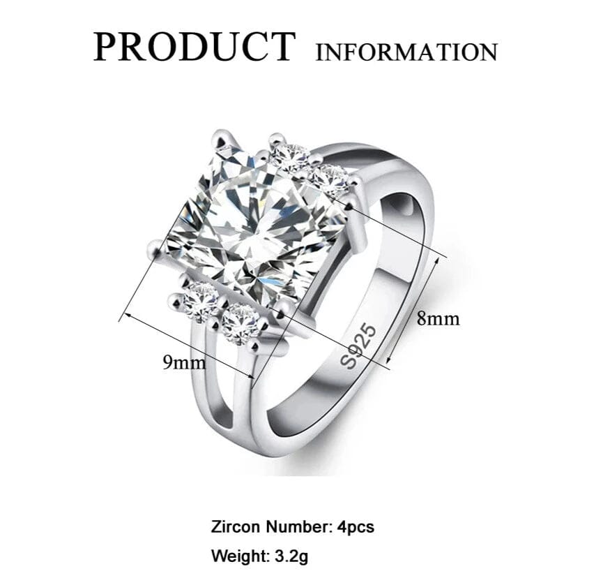 Elegant Amethyst Silver Plated RingRing