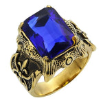 Gold Vintage Men RingRing12Blue