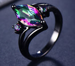 Purple Sapphire Black Gold RingRing