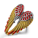 2019 Stylish Gold Angel Wings RingRing13