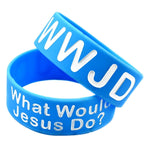 WWJD What Would Jesus Do Silicone Rubber Bracelet