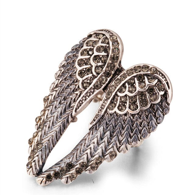 2019 Stylish Gold Angel Wings RingRing7