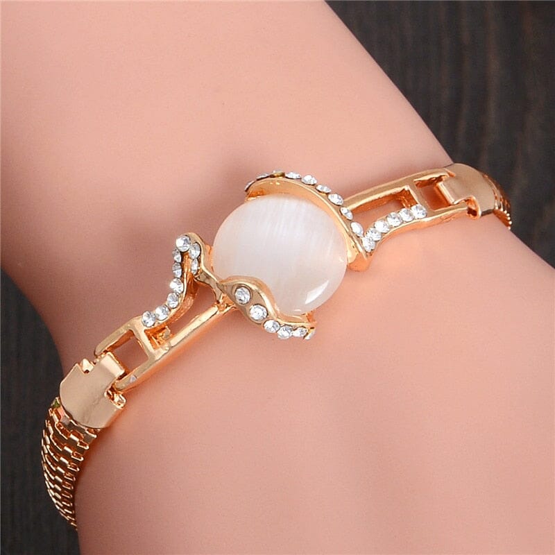Shiny Austrian Crystal Moonstone Design BraceletBracelet