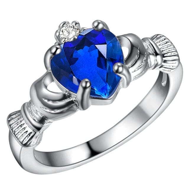 Elegant Amethyst Heart Ring - 925 Sterling SilverRing
