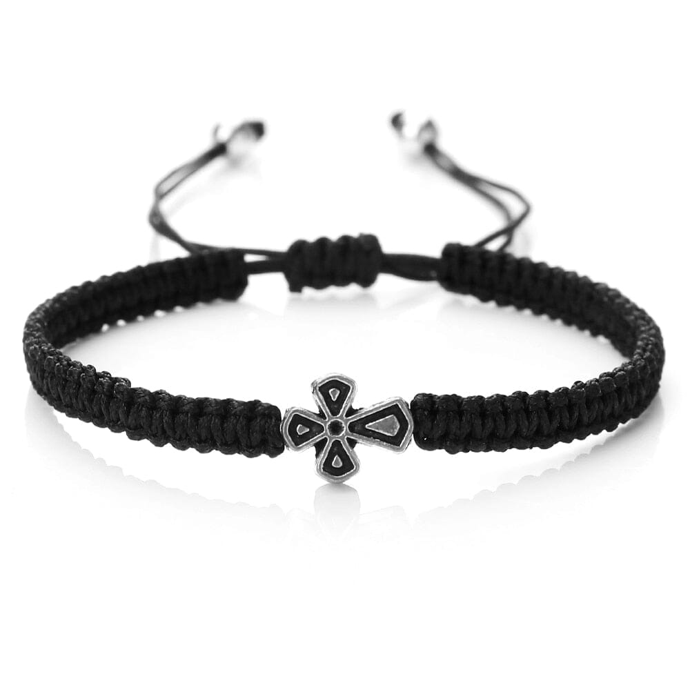 WWJD Cross Adjustable Handmade Knots BraceletBraceletblack rope