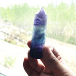 Fluorite Natural Crystal Quartz Wand 70g / 2.5ozWand