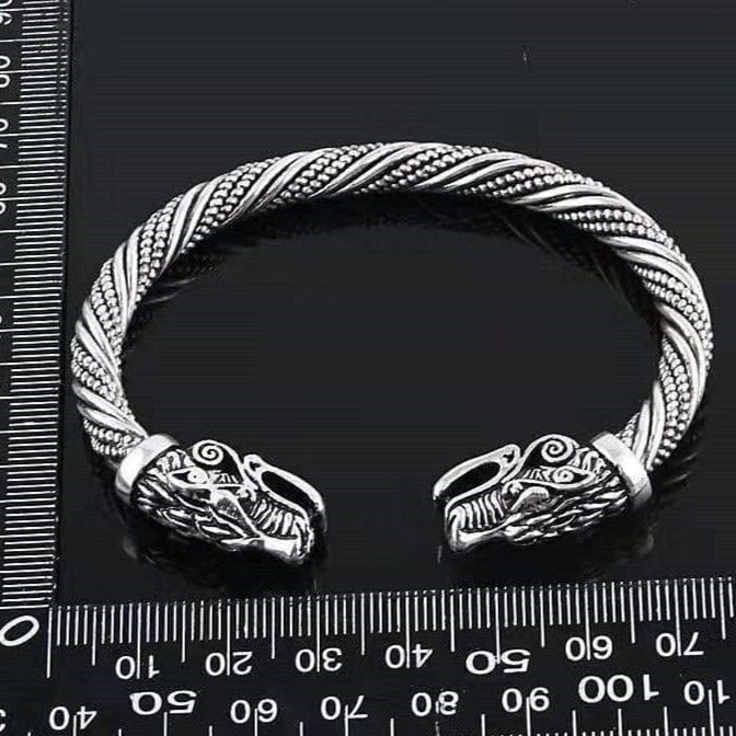 Fashion Dragon Head Cuff Bracelet - 925 Sterling SilverBracelet