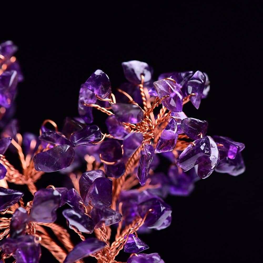Natural Amethyst Pyramid Base Crystal TreeHome Decor