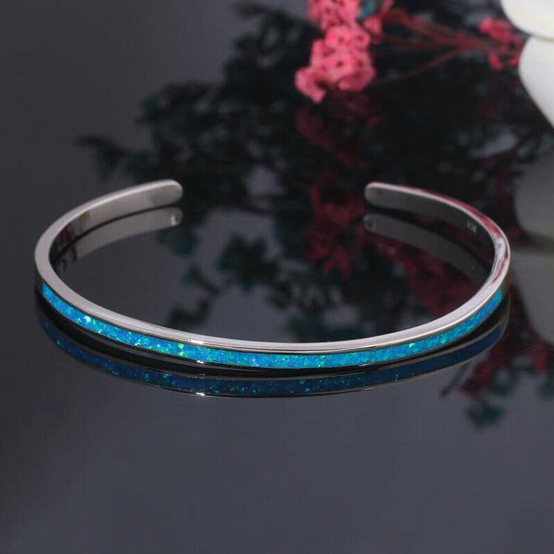 Splendid Fire Opal Adjustable Bangle BraceletBracelet