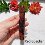 1pc Crystal Stone Body Massage Yoni Healing WandWandRed obsidian