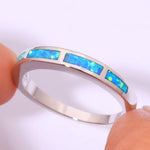 Blue Fire Opal Geometric RingRing