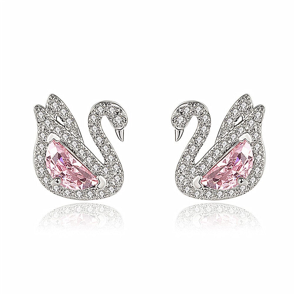 Swan Crystal Stone Stud EarringsEarrings