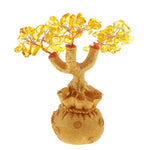 Citrine Bonsai Money Lucky TreeHome DecorYellow
