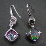 Rainbow Mystic Topaz Drop Earrings - 925 Sterling SilverEarrings