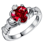 Elegant Amethyst Heart Ring - 925 Sterling SilverRing