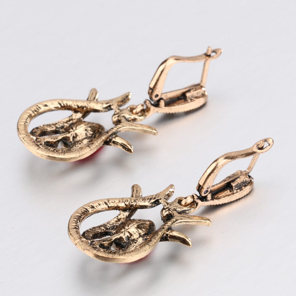 Turkish Lily Flower Set - Pendant/EarringsJewelry Set