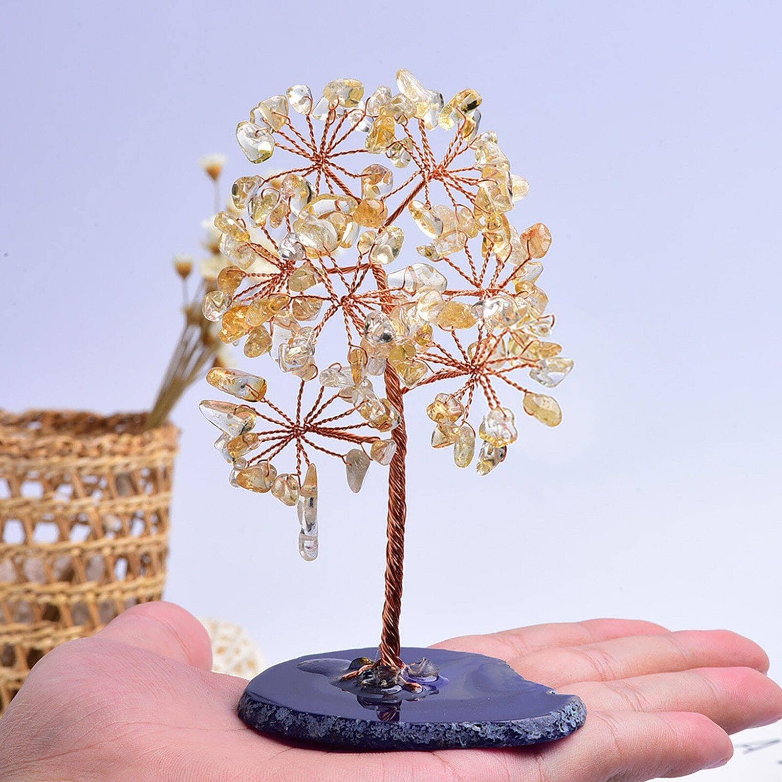 Natural Citrine Tree OrnamentHome Decor