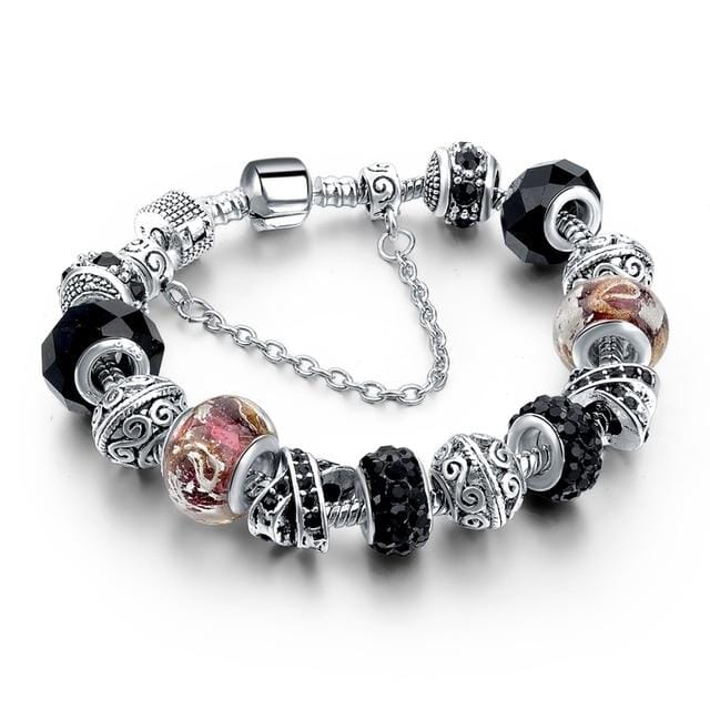 Ribbon Luxury Charm BraceletsBraceletBlack