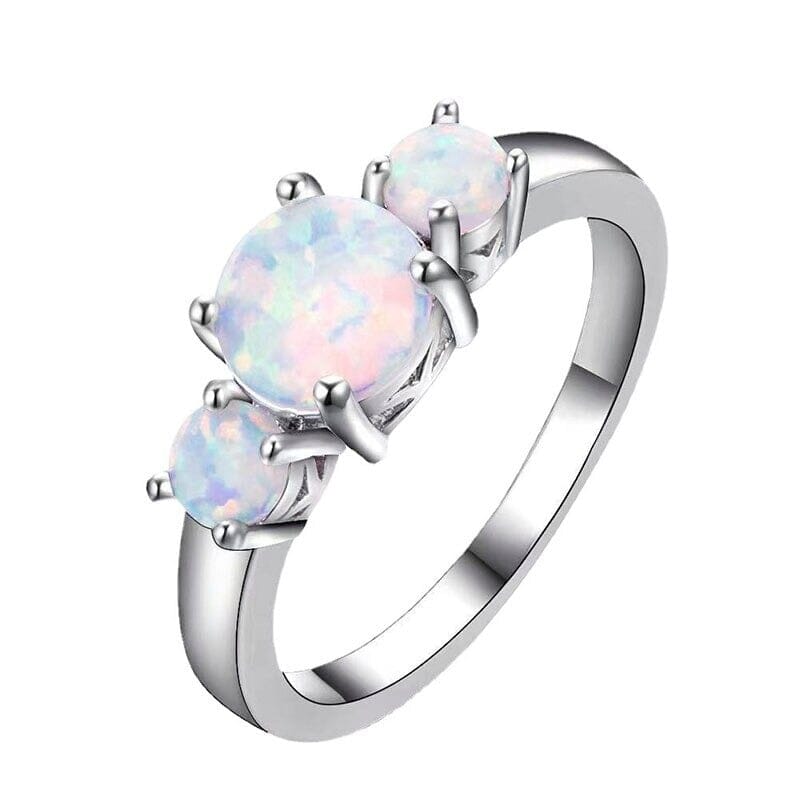White Fire Australian Opal RingRing