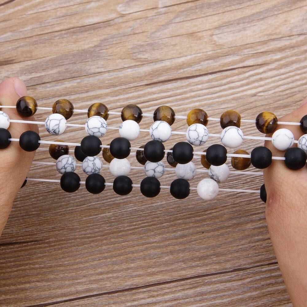 Matte Onyx Stone and Tiger Eye BraceletBracelet