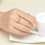 Bee Citrine Resizable RingRing