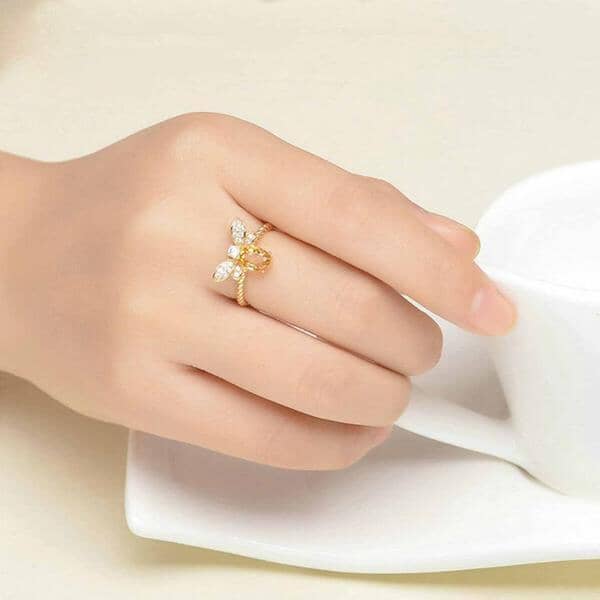 Bee Citrine Resizable RingRing