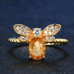 Bee Citrine Resizable RingRing