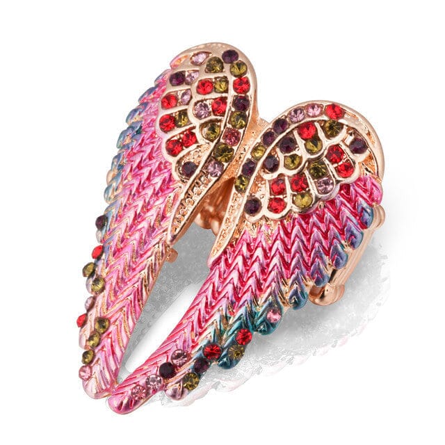 2019 Stylish Gold Angel Wings RingRing5