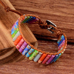 Radiant Bohemia Natural Stone Leather Wrap BraceletBracelet