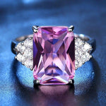 Bright Pink Tourmaline Silver Plated RingRing