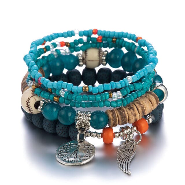 4-Pieces Set of Beaded Bohemian Style Crystal BraceletBraceletStyle 3