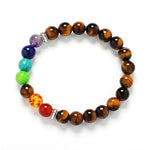 7 Chakra Healing Balance Lava BraceletBraceletTiger Eye